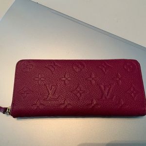 Louis Vuitton Clémence Wallet in Monogram Empreinte Pink Leather